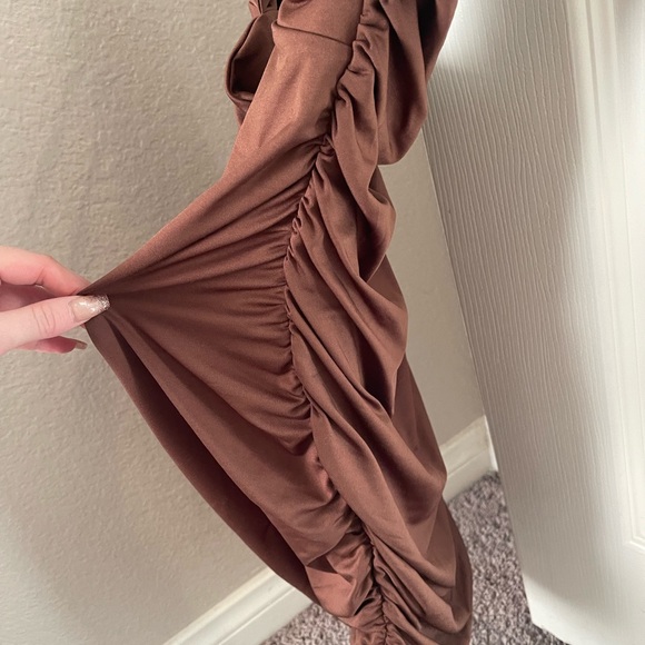 Brown Oh Polly halter dress - Picture 4 of 5